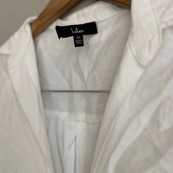 Sensational Sun White Collared Cutout Tie-Front Midi Dress - Picture 6 of 10